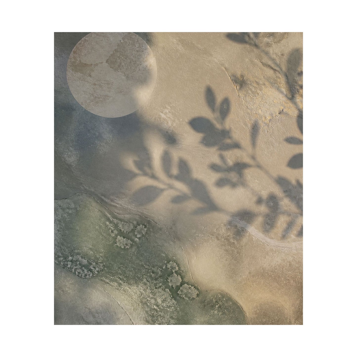 Winter Shadow Play Texture Wall Art Print | Cozy Decor