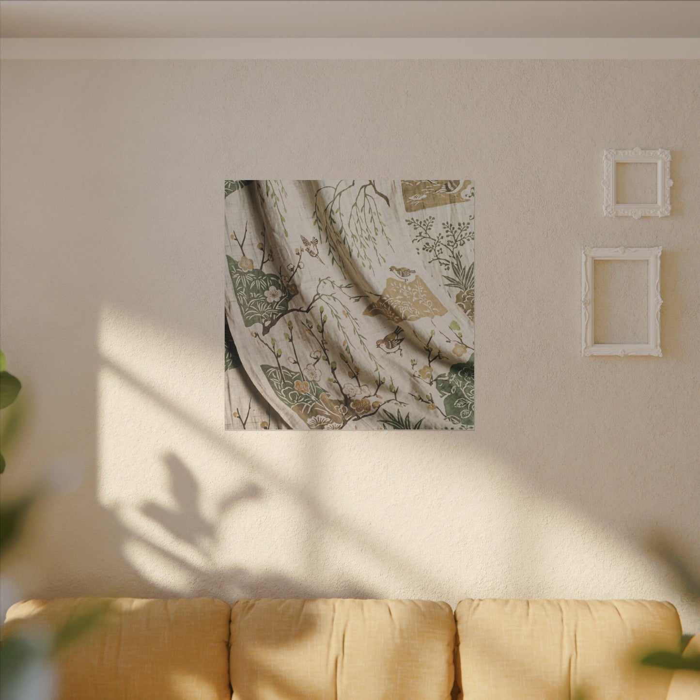 Silk Drape Canvas Art | Spring Japandi Japanese Pattern Art