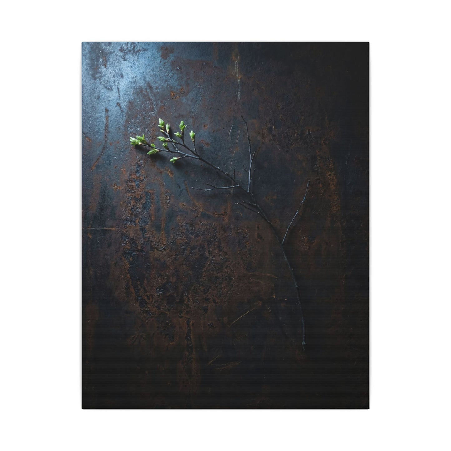 Moody Rust Patina Canvas Art - Moody Minimal Dark Japandi