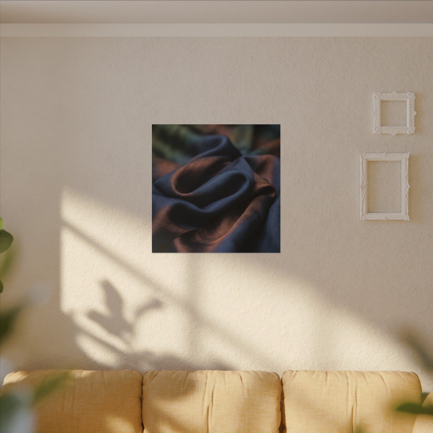 Summer Silk Drape Shadow Zen Canvas Art | Sophisticated Decor