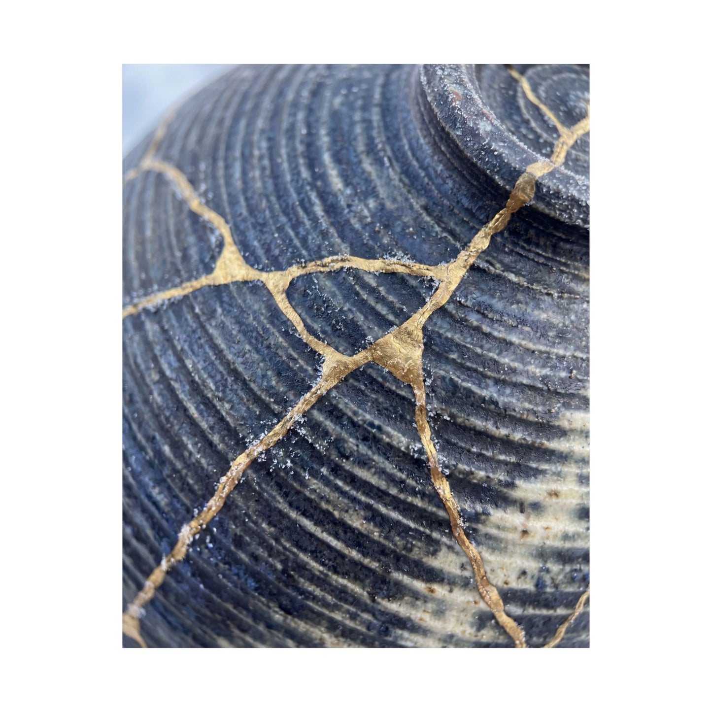 Shibui Water Ripple Wall Art Print - Kintsugi Gold Repair