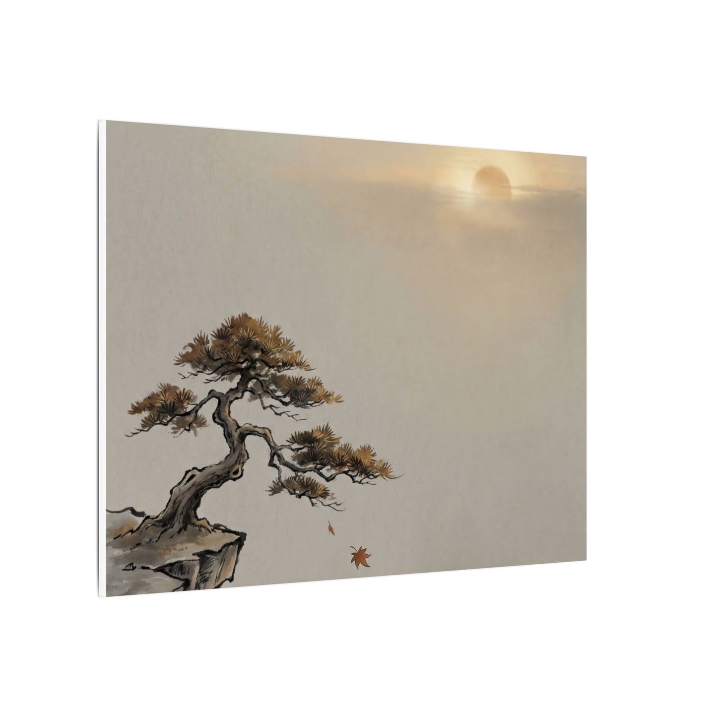 Pine Tree Canvas Art | Autumn Zen Karesansui Art