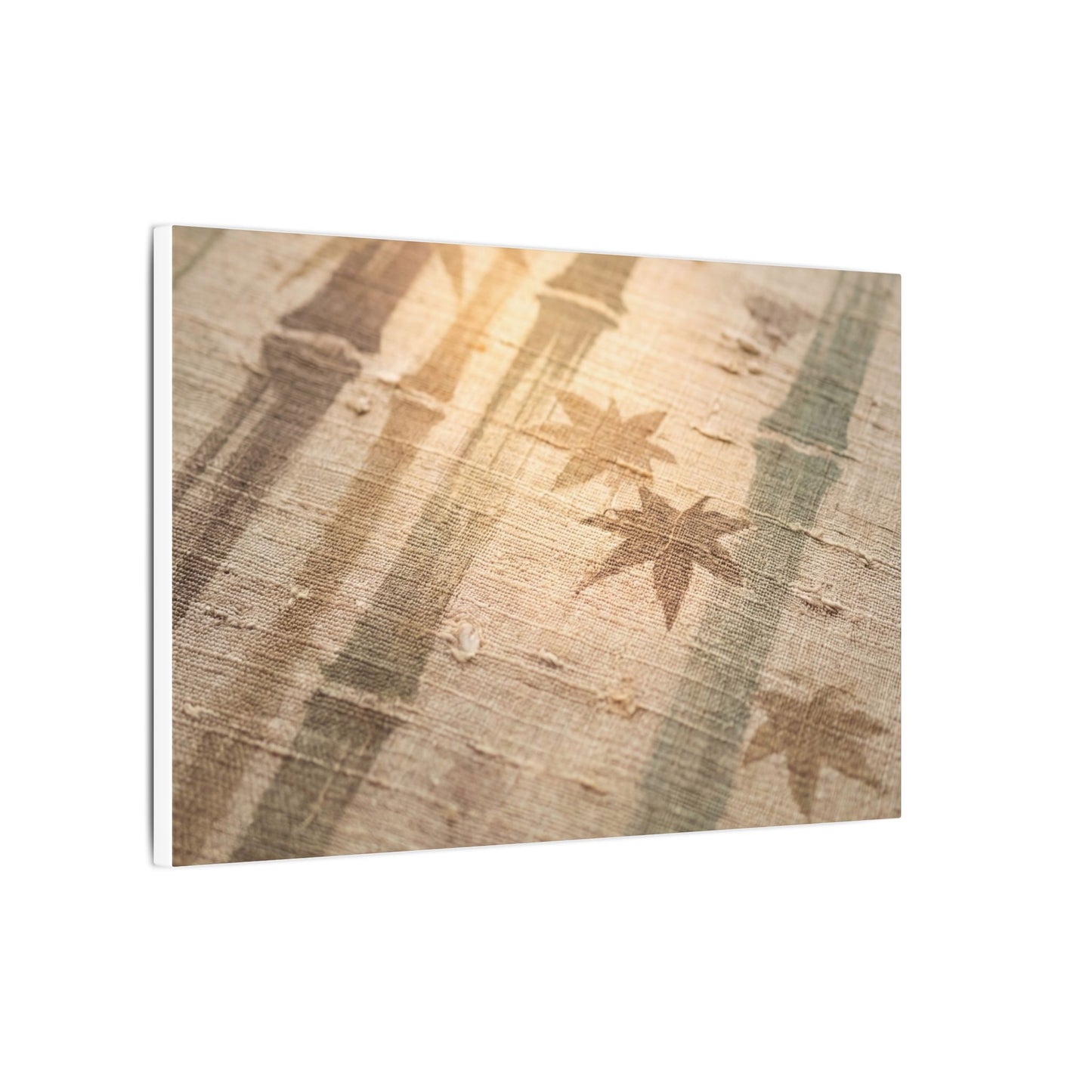 Autumn Bamboo Grove Japanese Pattern Canvas Art | Neutral Decor