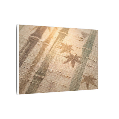 Autumn Bamboo Grove Japanese Pattern Canvas Art | Neutral Decor
