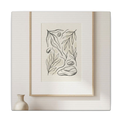 Japandi Charcoal Canvas Art