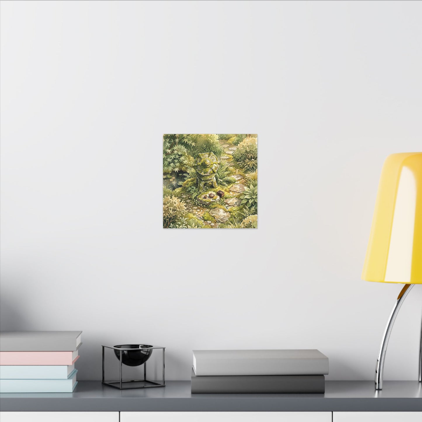 Datsuzoku Stone Lantern Canvas Art - Japandi Watercolor