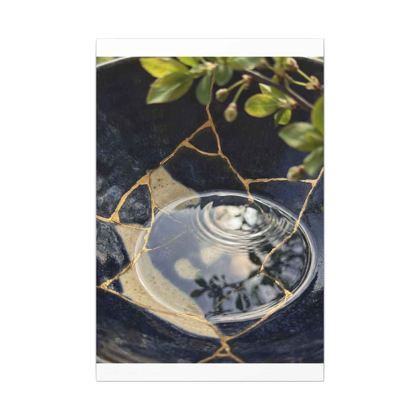 Water Ripple Spring Canvas Art | Kintsugi Beautiful Design