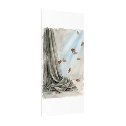 Ma Silk Drape Canvas Art - Japandi Watercolor