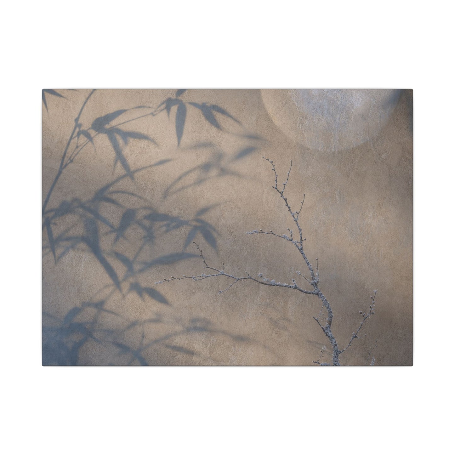 Shadow Play Canvas Art | Winter Japandi Japanese Pattern Art