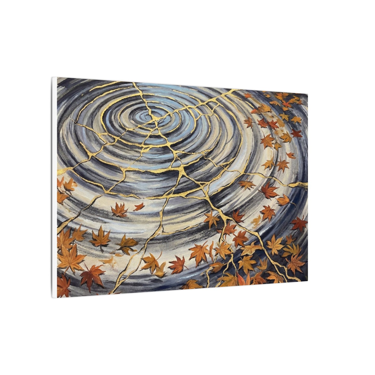 Moonlight Water Ripple Canvas Art - Kintsugi Fukinsei
