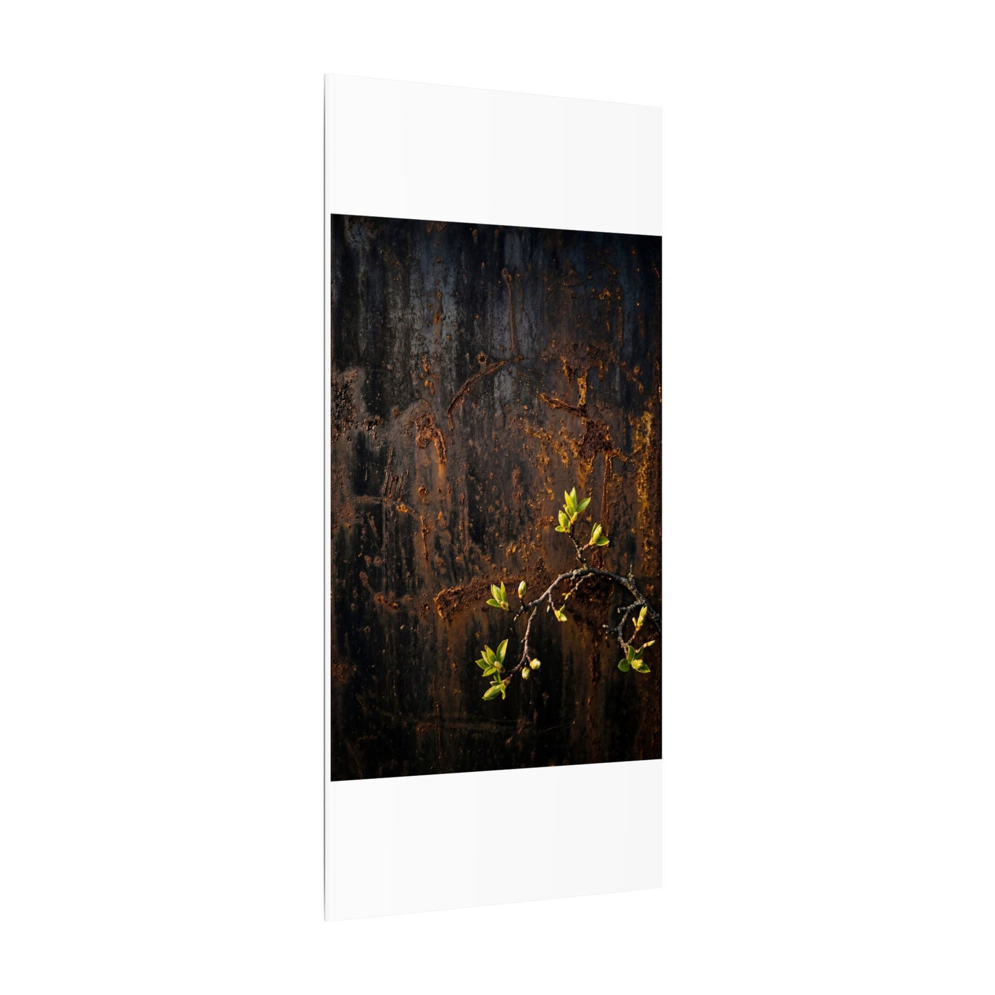 Golden Hour Rust Patina Canvas Art - Dark Japandi Fukinsei