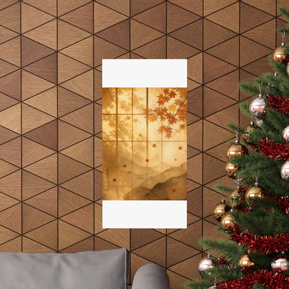 Shoji Screen Wall Art Print | Autumn Japandi Texture Art