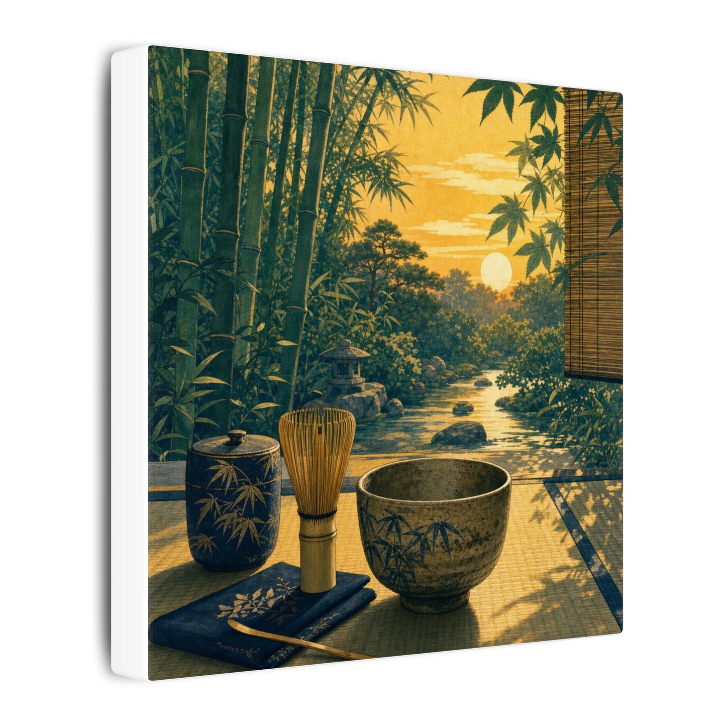 Ma Tea Ceremony Canvas Art - Zen Ukiyo E Inspired