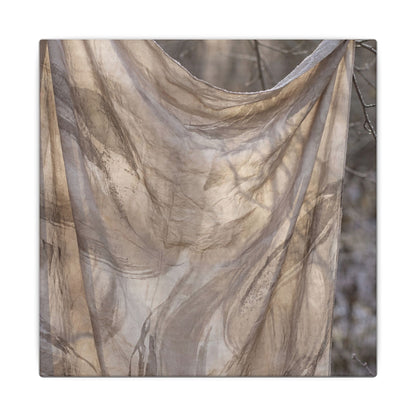 Ma Silk Drape Canvas Art - Japandi Japanese Pattern