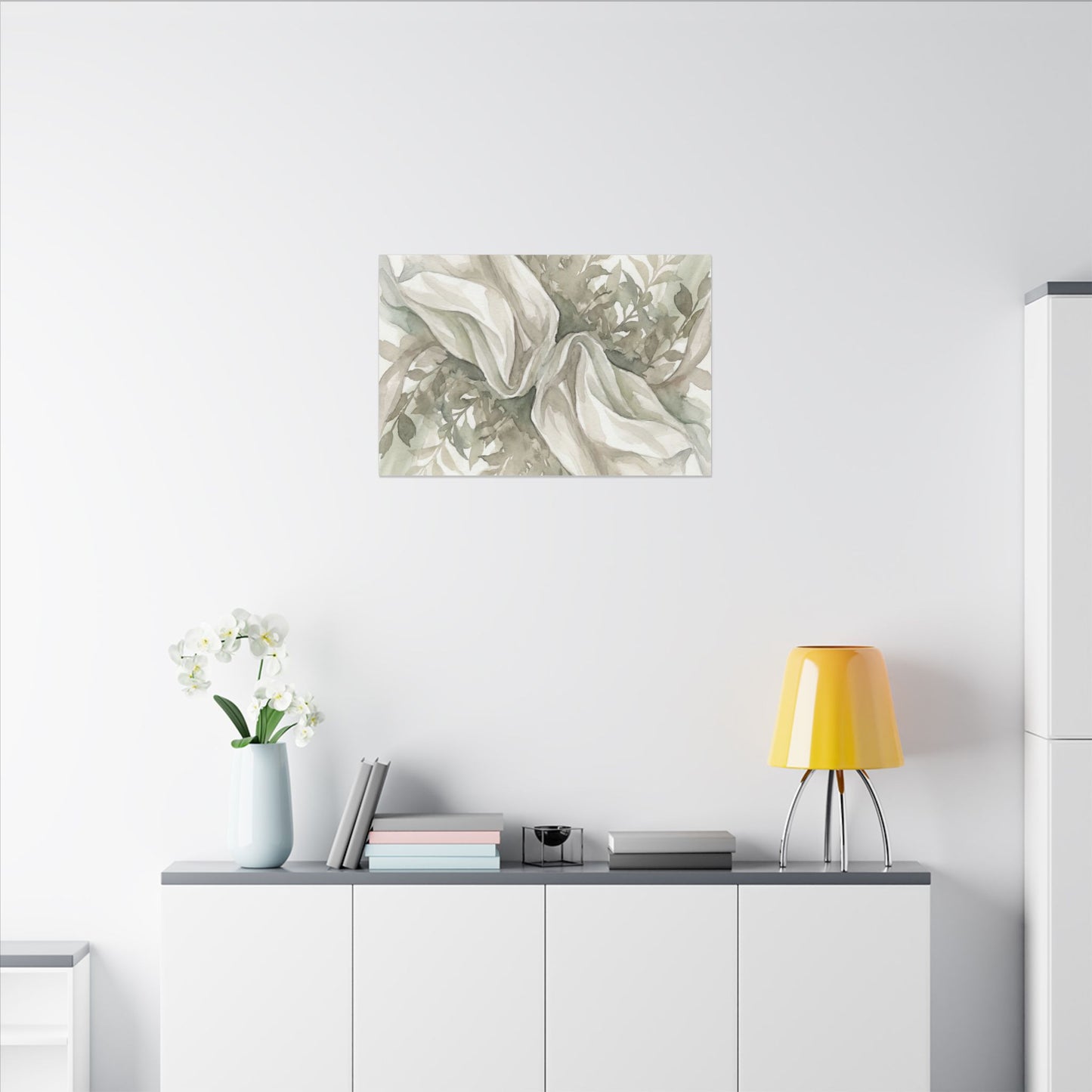 Summer Silk Drape Watercolor Canvas Art | Cozy Decor