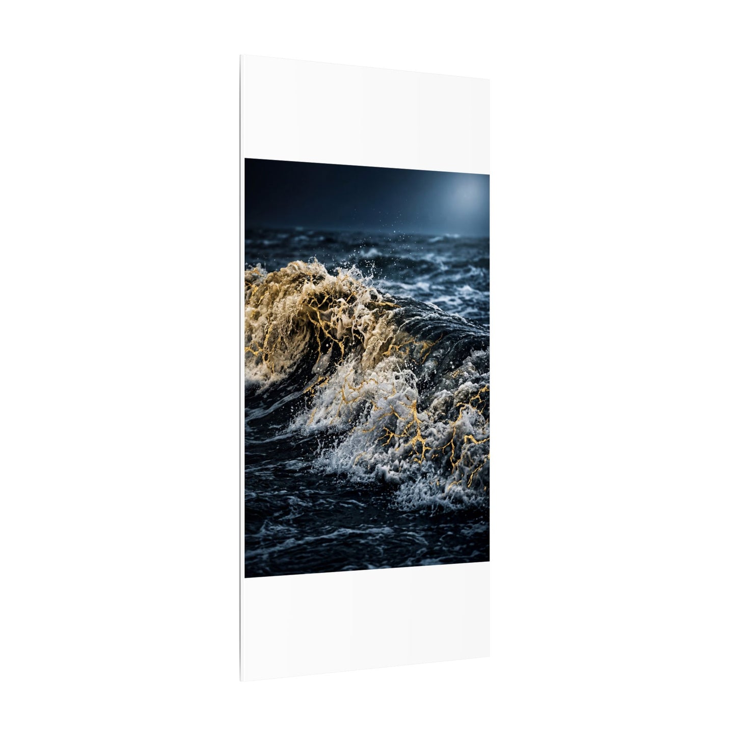 Ocean Wave Winter Canvas Art | Kintsugi Artful Design
