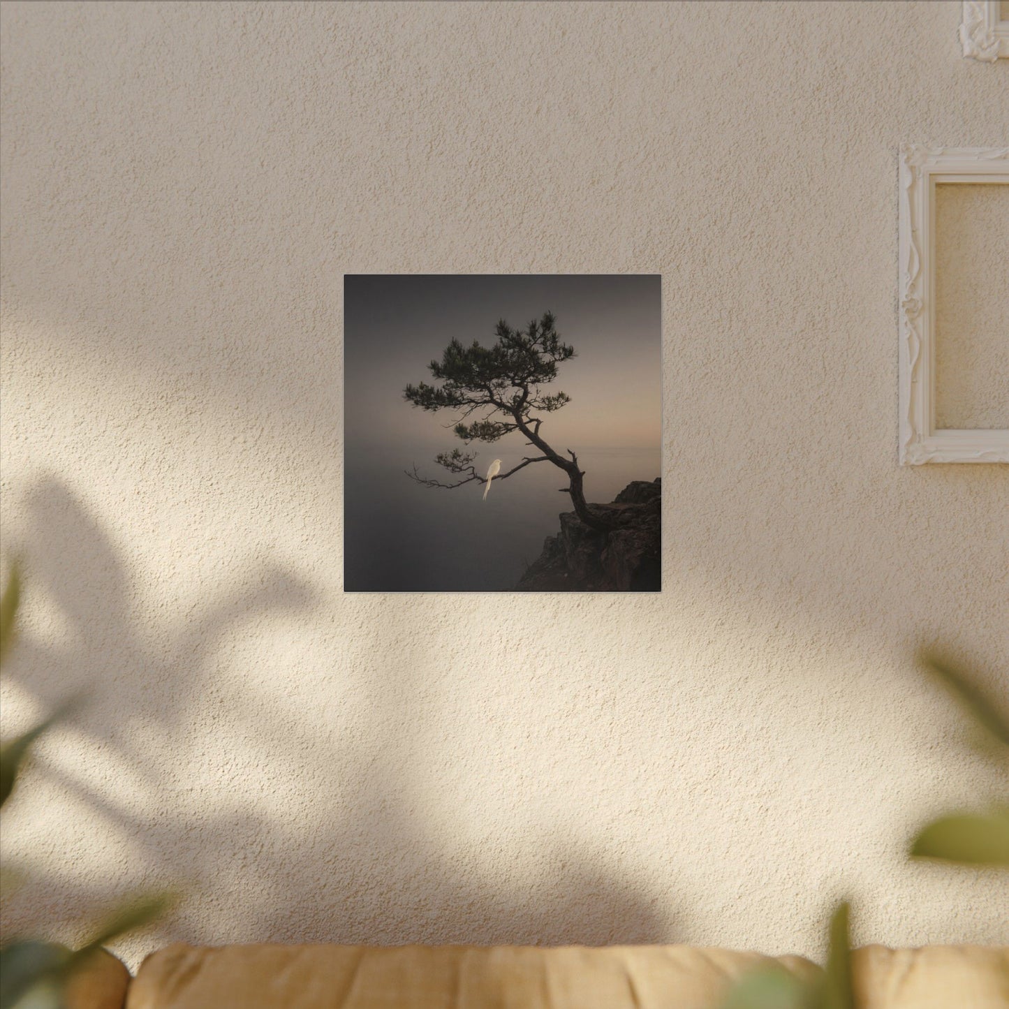 Dawn Pine Tree Canvas Art - Dark Japandi Datsuzoku