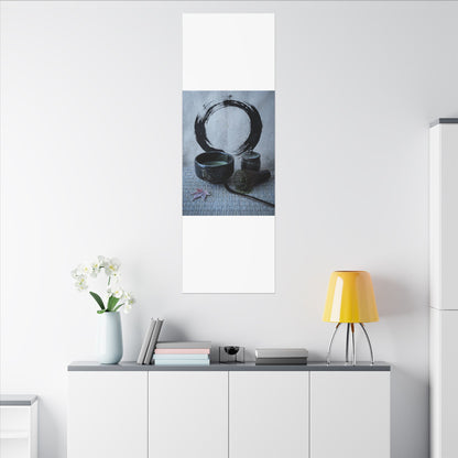 Tea Ceremony Canvas Art | Winter Zen Enso Art