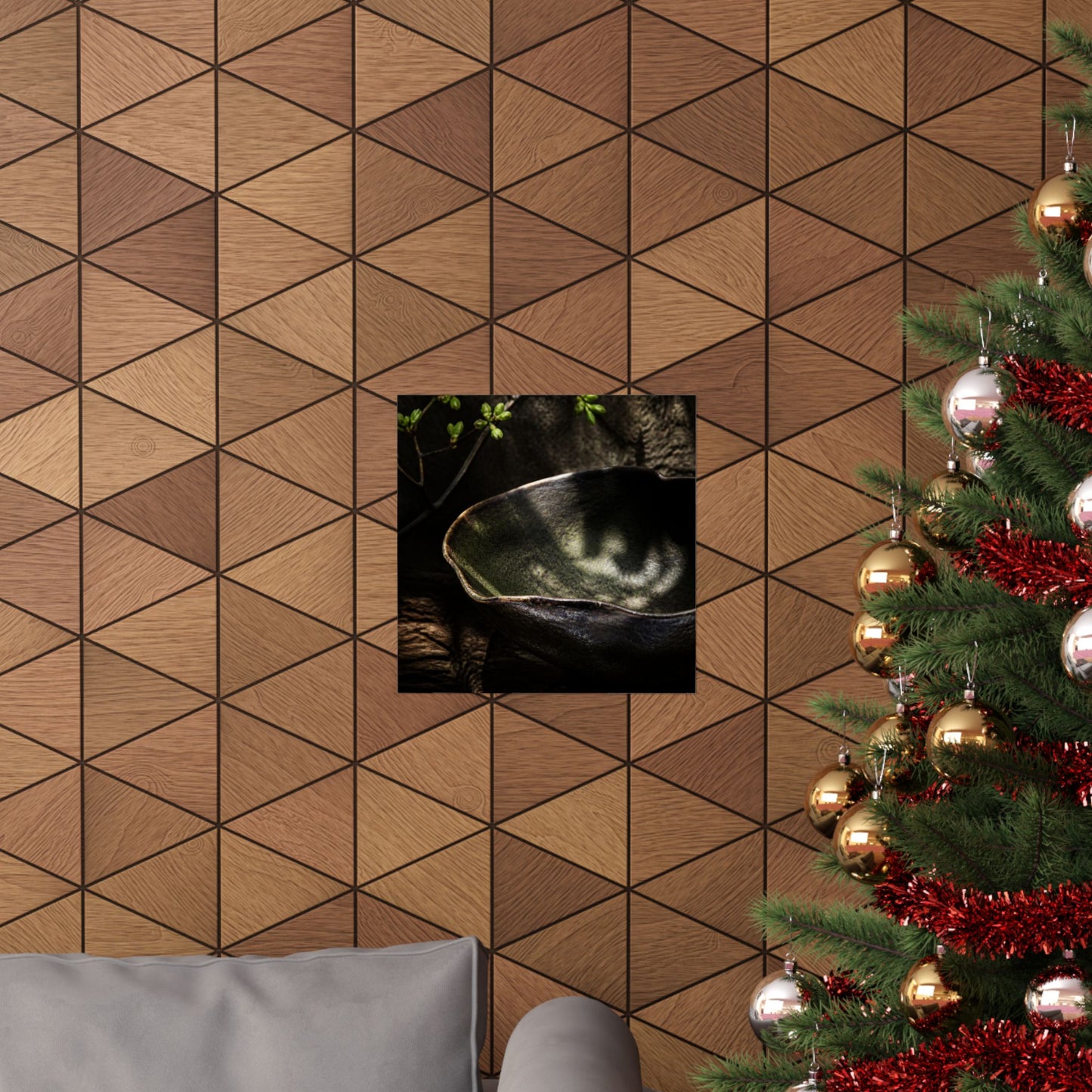 Dappled Ceramic Bowl Wall Art Print - Dark Japandi Fukinsei