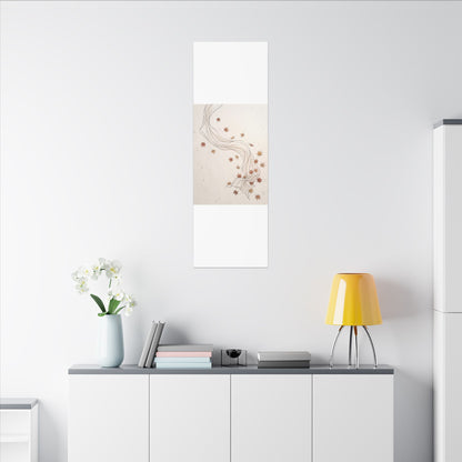 Japandi Silk Drape in Dawn | Minimal Line Canvas Art