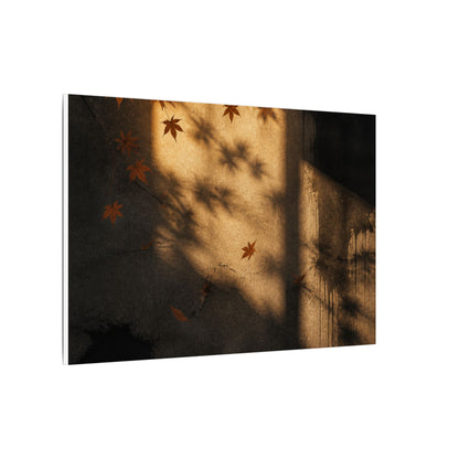 Shadow Play Canvas Art | Autumn Dark Japandi Charcoal Ink Art