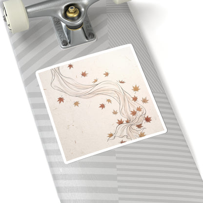 Seijaku Silk Drape Sticker - Japandi Minimal Line