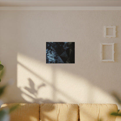 Shadow Play Winter Canvas Art | Dark Japandi Luxurious Design