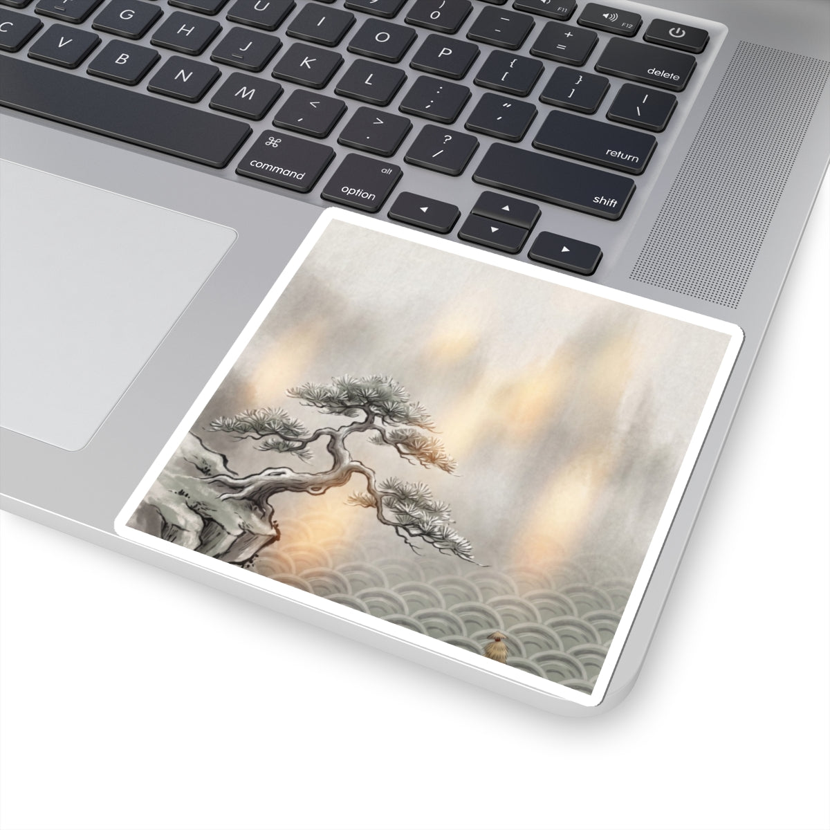Warm Pine Tree Sticker - Japanese Pattern Japandi