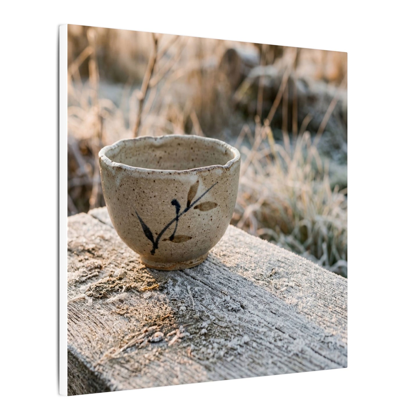 Golden Hour Ceramic Bowl Canvas Art - Japandi Ma