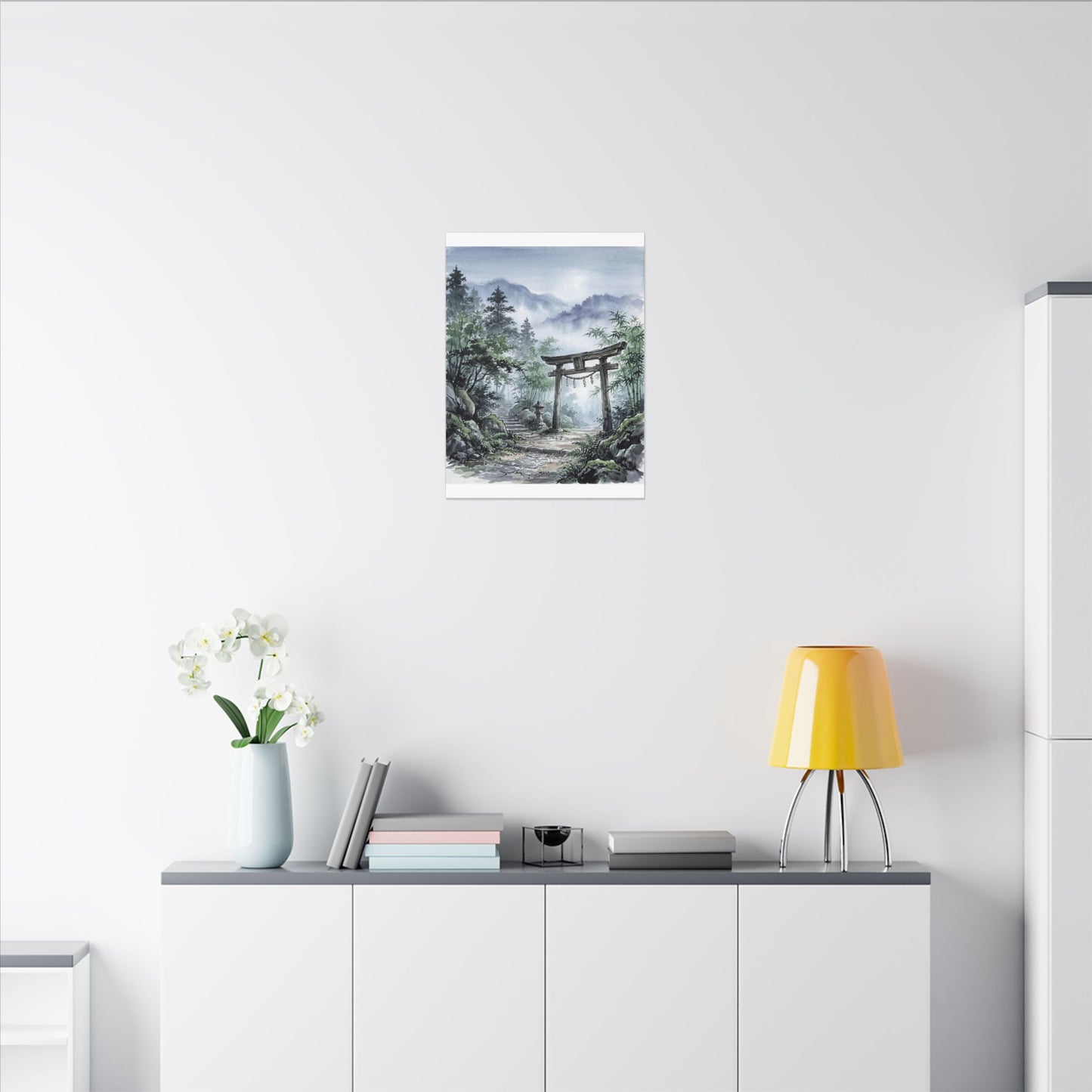 Moonlight Torii Gate Canvas Art - Zen Fukinsei