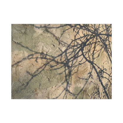 Japandi Shadow Play in Golden Hour | Texture Canvas Art Art Print