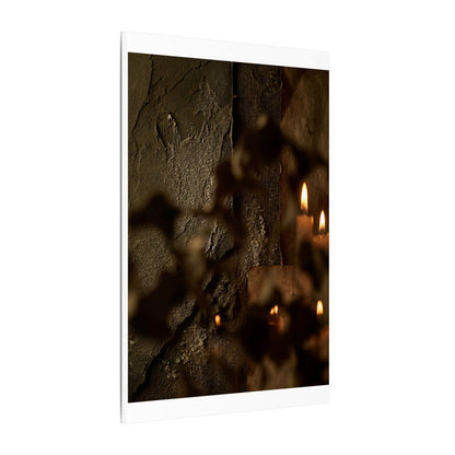 Shadow Play Dark Texture Canvas Art | Moody Dark Japandi Art