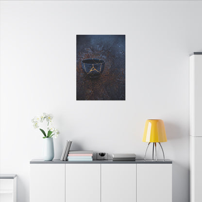 Rust Patina Winter Canvas Art | Kintsugi Healing Design