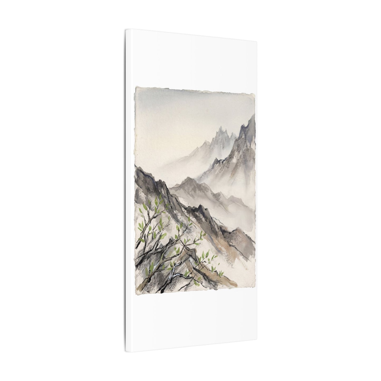 Spring Mountain Mist Texture Canvas Art | Warm Decor