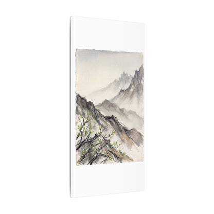 Spring Mountain Mist Texture Canvas Art | Warm Decor
