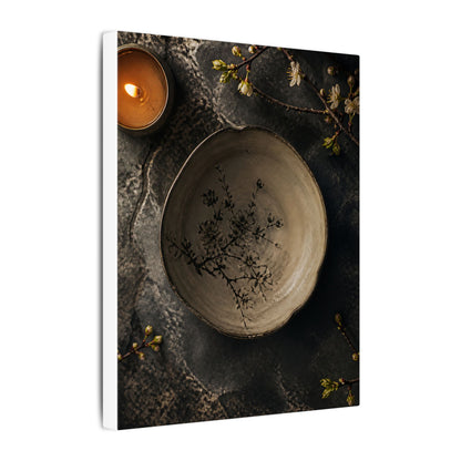 Ceramic Bowl Spring Canvas Art | Japandi Earthy Design