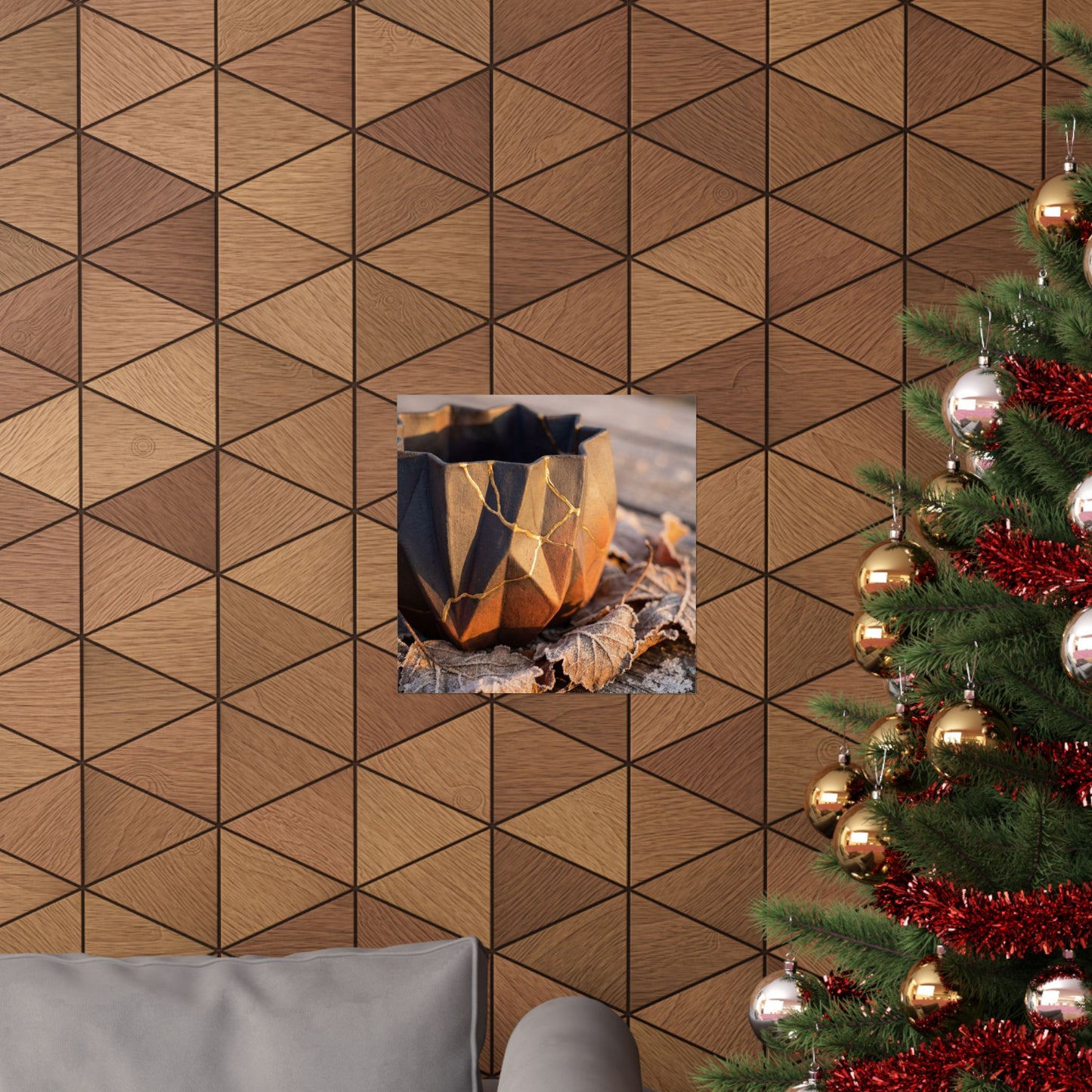 Golden Hour Paper Fold Wall Art Print - Kintsugi Seijaku