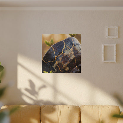 Fukinsei Rust Patina Canvas Art - Kintsugi Gold Repair