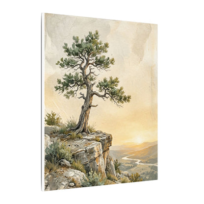 Pine Tree Canvas Art | Summer Japandi Texture Art