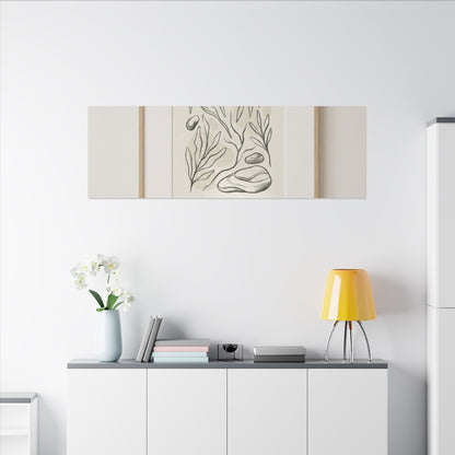 Japandi Charcoal Canvas Art