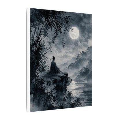 Ink Brushstroke Sumi E Canvas Art | Serene Zen Art