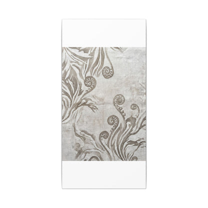 Japandi Fern Unfurling in Overcast | Japanese Pattern Canvas Art