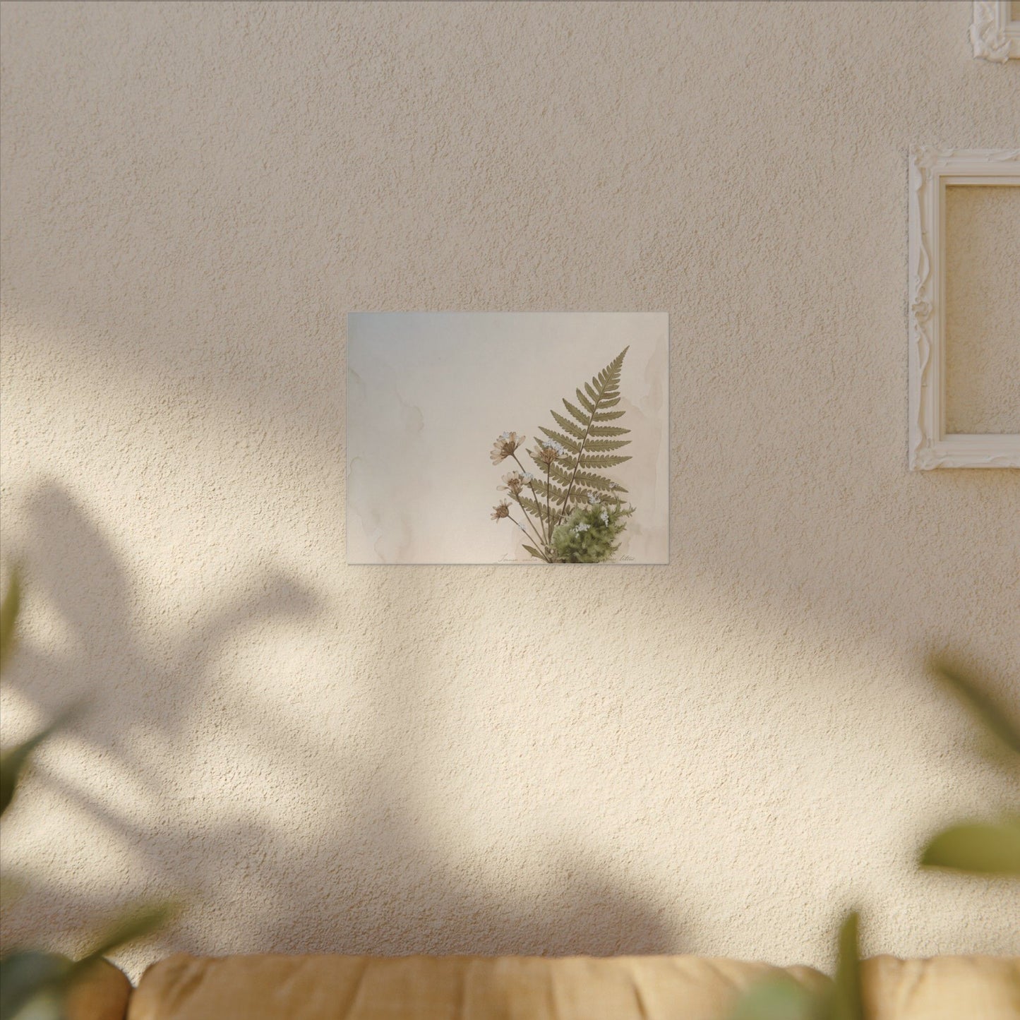 Winter Moss Close Up Herbarium Canvas Art | Enchanting Decor