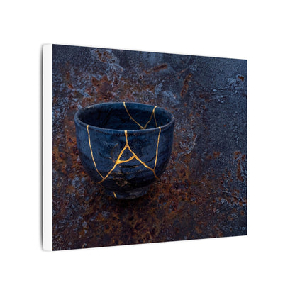 Rust Patina Winter Canvas Art | Kintsugi Healing Design
