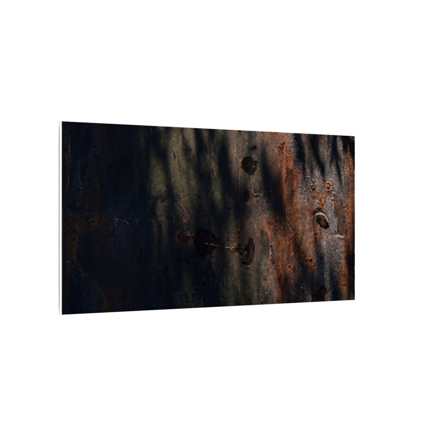Rust Patina Shadow Zen Canvas Art | Luxurious Dark Japandi Art