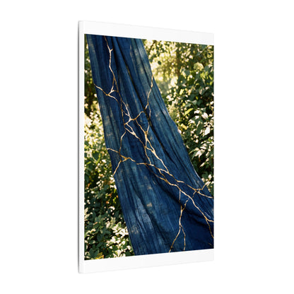 Resilient Silk Drape Canvas Art - Gold Repair Kintsugi