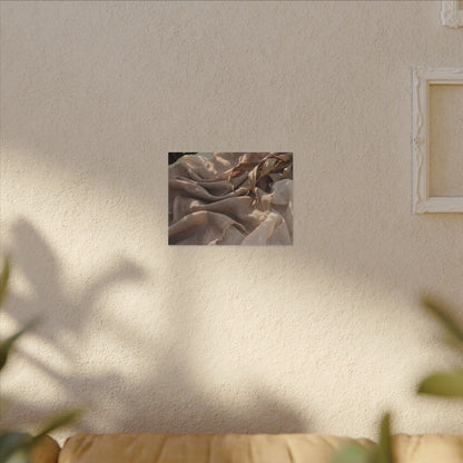 Silk Drape Summer Canvas Art | Japandi Neutral Design