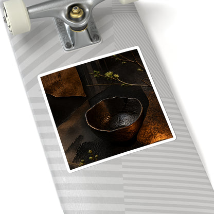 Ceramic Bowl Sticker | Spring Dark Japandi Shadow Zen Art