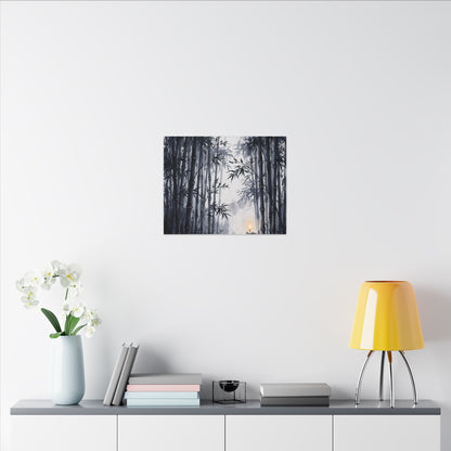 Tranquil Bamboo Grove Canvas Art - Sumi E Zen