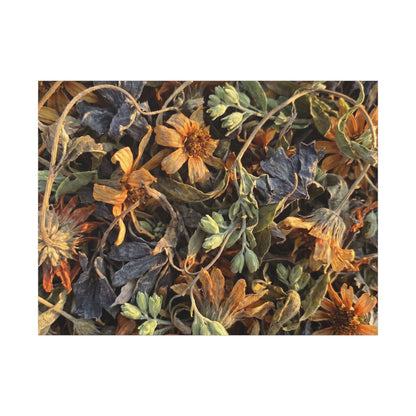 Spring Dried Flowers Japanese Pattern Canvas Art | Warm Decor